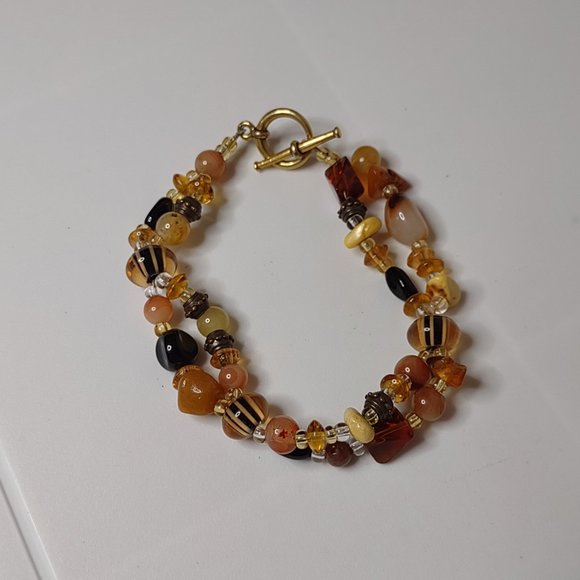 Multicolor Stone Bead Bracelet - Picture 1 of 10